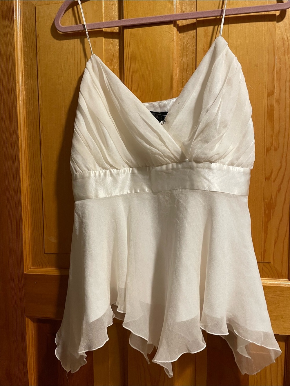 Spenser Jeremy Ivory Chiffon Spaghetti Strap Camisole